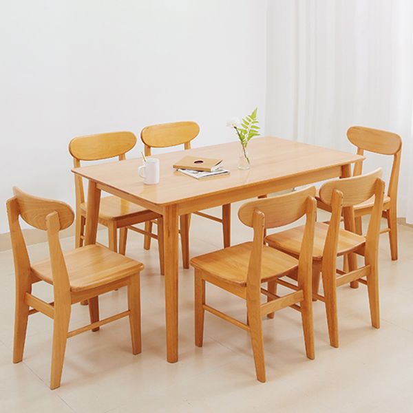 Rectangle Solid Wood Dining Table Modern Beech Wood Table in Nature with 4 Legs Clearhalo ' dining_table' 'Dining Tables & Seating' 'Dining Tables' 'furn' 'furn_dining_table' 'Furniture' 'furniture_dining_table' 'Kitchen & Dining Furniture' 'kitchen&dining_furn' 'kitchen' 'kitchen_dining_table' 1200x1200_21728dca-0fce-4ae4-8886-91e3146790ae
