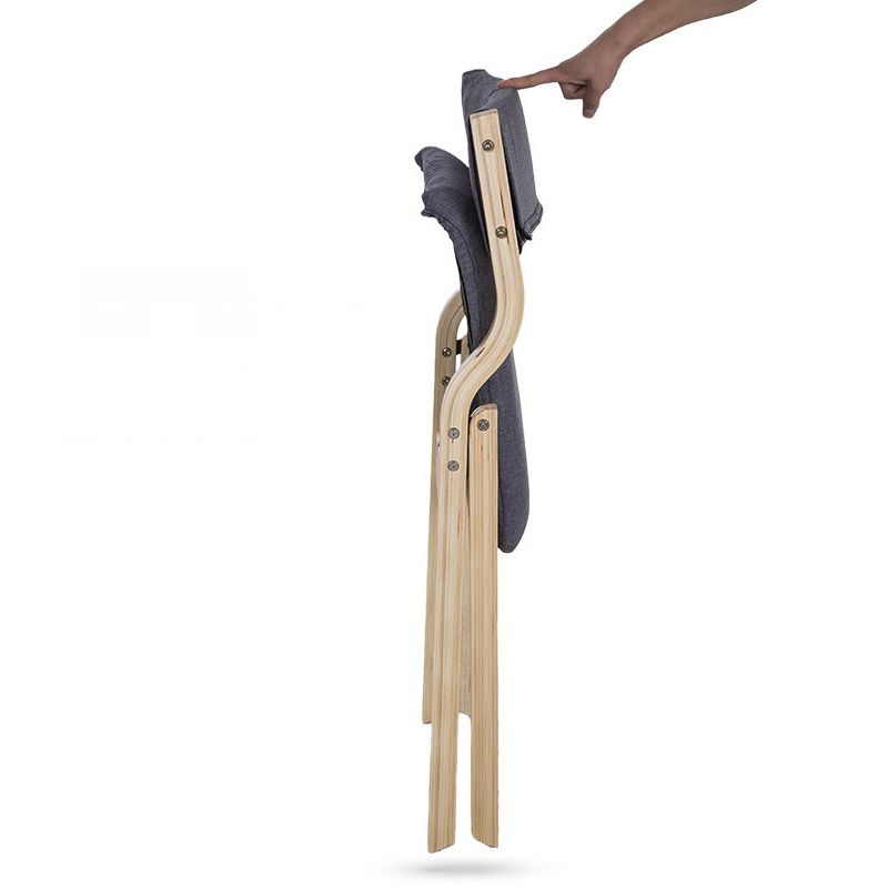 Contemporary Open Linen Side Chair Matte Finish Folding Dining Chair with Natural Legs Clearhalo ' kitchen&dining_furn' 'Dining Chairs' 'Dining Tables & Seating' 'dining_chair' 'furn' 'furn_dining_chair' 'Furniture' 'furniture_dining_chair' 'Kitchen & Dining Furniture' 'kitchen' 1200x1200_2172dcbb-3457-4606-8cb0-6792cd8b698b