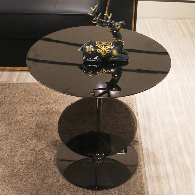 Mesa de metal circular de diseño de pedestal de estilo moderno medieval