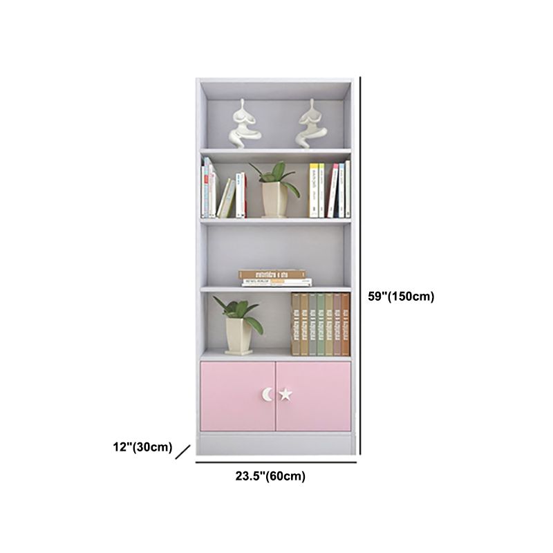 Contemporary Standard Bookshelf Wooden Closed Back Bookcase with Rectangular Shelves Clearhalo 'Bookcases' 'furn' 'furn_bookcases' 'Furniture' 'Office Furniture' 1200x1200_2175e65f-db78-498f-b4cf-ed84db47445a