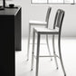 Contemporary Metal Backrest Counter High Stool in Silver for Home Use Clearhalo 'Bar Furniture' 'Bar Stools' 'bar_stools' 'furn' 'furn_bar_stools' 'Furniture' 'Kitchen & Dining Furniture' 1200x1200_217639e2-6d9c-4c2f-a135-0e052e1fd6aa