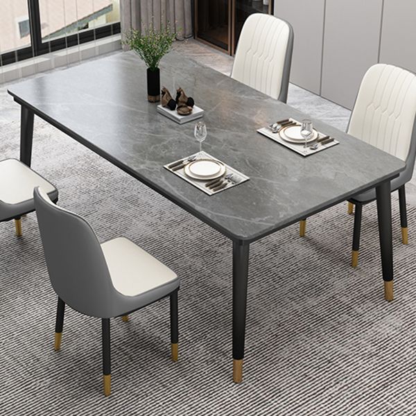 Modern Sintered Stone Top Table Rectangle Kitchen Dining Table with 4 Legs Base Clearhalo ' dining_table' 'Dining Tables & Seating' 'Dining Tables' 'furn' 'furn_dining_table' 'Furniture' 'furniture_dining_table' 'Kitchen & Dining Furniture' 'kitchen&dining_furn' 'kitchen' 'kitchen_dining_table' 1200x1200_21768d8c-23f0-45bf-9950-b8c286ffe279