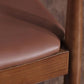 Contemporary Home Wood Arm Chair Matte Finish Open Back Dining Chair