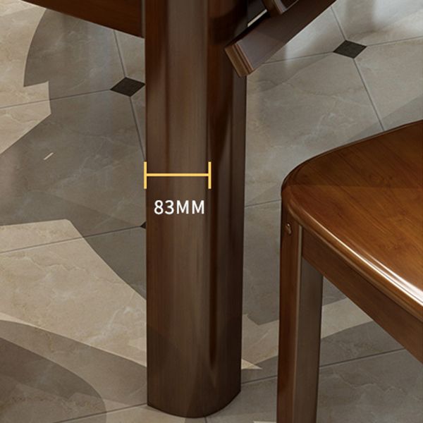 Modern Style Square Dining Table Solid Wood Butterfly Leaf Dining Table