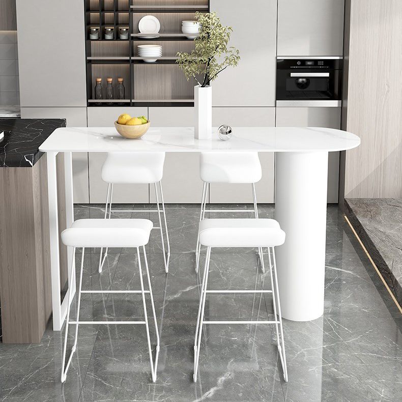 Ensemble de tabouret et Table de Bar modernes en pierre frittée, 1/2/5 pièces