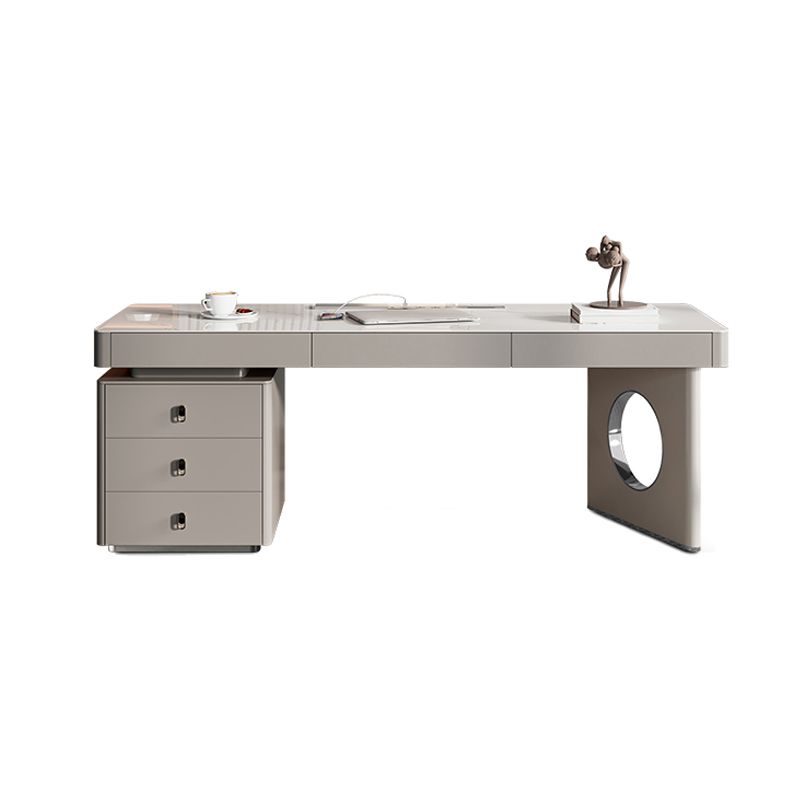 Rectangle Stone Top Office Desk Glam Writing Desk with Drawers for Office Clearhalo 'furn' 'furn_office_desk' 'Furniture' 'Office Desks' 'Office Furniture' 'office_desk' 1200x1200_217cd660-76ba-4fcf-b0e2-30a4b9a87a94