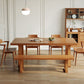 Industrial Pine Wood Kitchen Table for Restaurant Rectangle Table with Double Pedestal