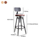 Industrial Metal Barstool Leather Counter Stool in Matte Finish for Home Clearhalo 'Bar Furniture' 'Bar Stools' 'bar_stools' 'furn' 'furn_bar_stools' 'Furniture' 'Kitchen & Dining Furniture' 1200x1200_217fd9f2-5a0b-4658-9e2a-c98889995103