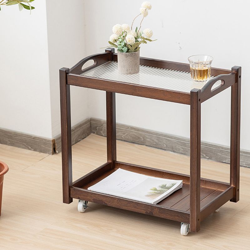 Modernistic Solid Wood with Shelf Rectangular Double Tier Side Table Clearhalo 'Coffee & Accent Tables' 'End & Side Tables' 'end_side_tables' 'furn' 'furn_end_side_tables' 'Furniture' 'Living Room Furniture' 1200x1200_217feb53-0b90-40dc-9426-c290f22c93ac