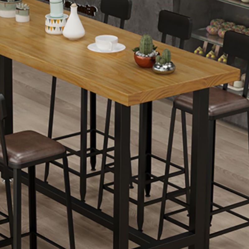 Industrial Rectangle Counter Table Wooden Counter Table for Restaurant Clearhalo 'Bar Furniture' 'Bar Tables' 'bar_tables' 'furn' 'furn_bar_tables' 'Furniture' 'Kitchen & Dining Furniture' 1200x1200_21803064-e17f-4b0c-b0bb-d6a231e41fff