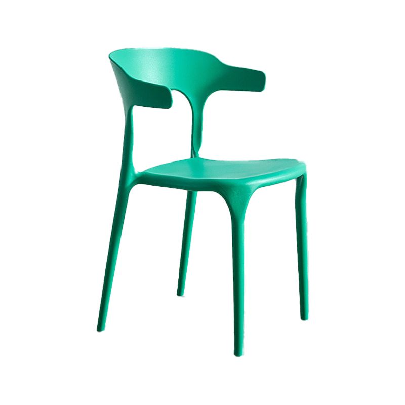 Scandinavian Plastic Stackable Side Chair Open Back Matte Finish Dining Chair Clearhalo ' kitchen&dining_furn' 'Dining Chairs' 'Dining Tables & Seating' 'dining_chair' 'furn' 'furn_dining_chair' 'Furniture' 'furniture_dining_chair' 'Kitchen & Dining Furniture' 'kitchen' 1200x1200_21808925-6150-4b76-b4bb-b9f7d12c4522