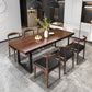 Modern Solid Wood Table Rectangular Pine Wood Dining Table with Black Sled Base Clearhalo 'Dining Tables & Seating' 'Dining Tables' 'dining_table' 'furn' 'furn_dining_table' 'Furniture' 'furniture_dining_table' 'Kitchen & Dining Furniture' 'kitchen' 'kitchen_dining_table' 1200x1200_21810875-a3c0-42a1-af03-e226675f39fa