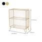 Glam Closed Back Bookshelf Standard Metal Bookcase with Shelves