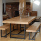 Metal Rectangle Industrial Dining Table Pine Solid Wood Top Table with Trestle Base Clearhalo ' dining_table' 'Dining Tables & Seating' 'Dining Tables' 'furn' 'furn_dining_table' 'Furniture' 'furniture_dining_table' 'Kitchen & Dining Furniture' 'kitchen&dining_furn' 'kitchen' 'kitchen_dining_table' 1200x1200_2181a08d-73e3-48ad-83e5-9bb9766cd52b