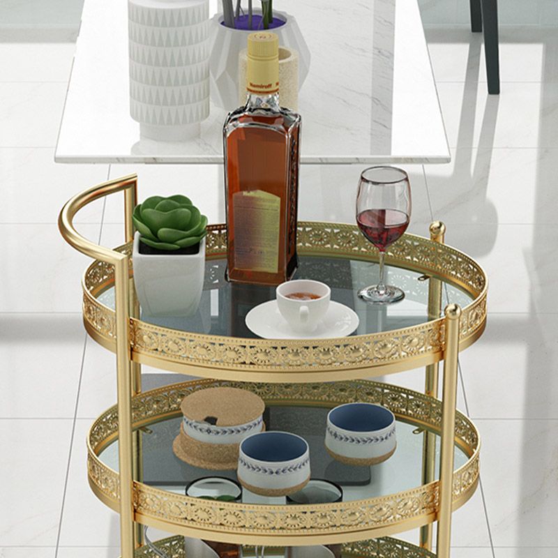 Tabla de preparación de almacenamiento abierta moderna Correo de cocina ovalada de comedor