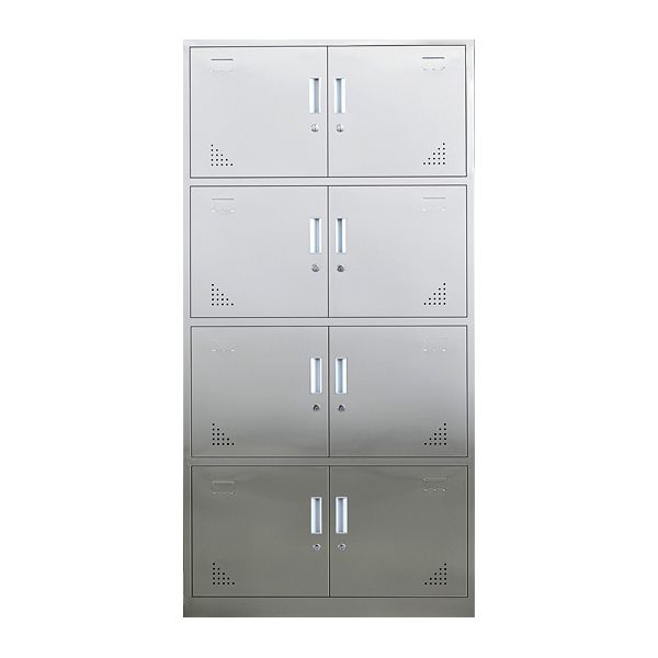 Metal Industrial Cabinet for Bathroom Steel Storage Cabinet with Hinged Door Clearhalo 'Armoires & Wardrobes' 'armoires_wardrobes' 'Bedroom Furniture' 'furn' 'furn_armoires_wardrobes' 'Furniture' 1200x1200_2185b013-cea7-49cb-9cbe-b1a6df5da8ee