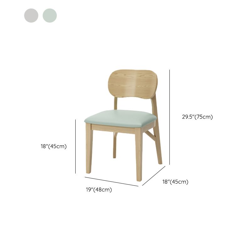Wood Kitchen Dining Side Chair Upholstered Armless Dining Chairs Clearhalo 'Dining Chairs' 'Dining Tables & Seating' 'dining_chair' 'furn' 'furn_dining_chair' 'Furniture' 'Kitchen & Dining Furniture' 1200x1200_2186f28f-d373-436c-8a54-7bfdae0584cc