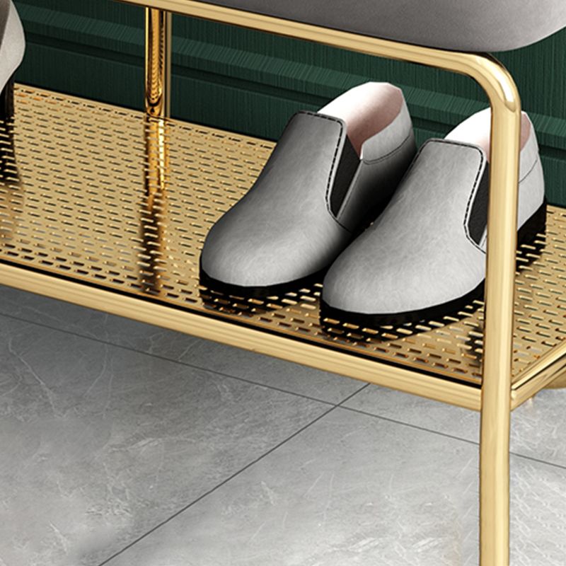 Modern Entryway Bench Cushioned Metal Seating Bench , 12.5" Width Clearhalo 'Benches' 'Chairs & Seating' 'furn' 'furn_benches' 'Furniture' 'Living Room Furniture' 1200x1200_2187bb57-b1cb-4b5a-af52-9a7d1532dc70