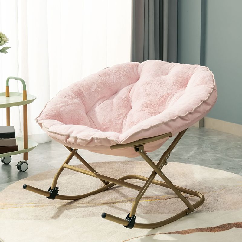 Chaise à bascule intérieure contemporaine chaise à bascule de pépinière pour salon avec ottoman