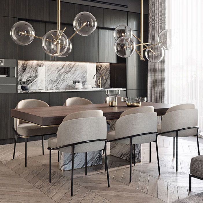 Modern Bedroom Parsons Side Chair Matte Finish Upholstered Dining Chair Clearhalo ' kitchen&dining_furn' 'Dining Chairs' 'Dining Tables & Seating' 'dining_chair' 'furn' 'furn_dining_chair' 'Furniture' 'furniture_dining_chair' 'Kitchen & Dining Furniture' 'kitchen' 1200x1200_2188f1bc-076b-4052-9c9d-f47b0bf815b4