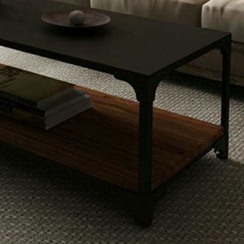 Contemporary Coffee Cocktail Table Solid Wood 4 Legs Coffee Table Clearhalo 'Coffee & Accent Tables' 'Coffee Tables' 'coffee_tables' 'furn' 'furn_coffee_tables' 'Furniture' 'Living Room Furniture' 1200x1200_218a956c-c562-416c-af82-a332961d5730