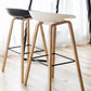 Modern Plastic Counter Stool Footrest Low Back Bucket Coffee Shop Bar Stool with Wood Legs Clearhalo 'Bar Furniture' 'Bar Stools' 'bar_stools' 'furn' 'furn_bar_stools' 'furniture_bar_stools' 'Kitchen & Dining Furniture' 'kitchen&dining_furn' 'kitchen' 'kitchen_furn' Furniture' 1200x1200_218a9919-adc6-4e85-8bd0-11613c84587b