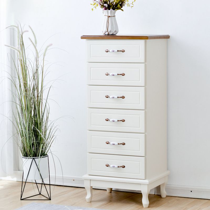 15,74 "Coffre d'accent de large avec tiroirs coffre en bois massif avec des jambes de cabriole