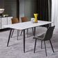 Ensemble de salle à manger moderne en métal avec chaises à dossier solide, ensemble de dinette 1/2/4/5/7 pièces