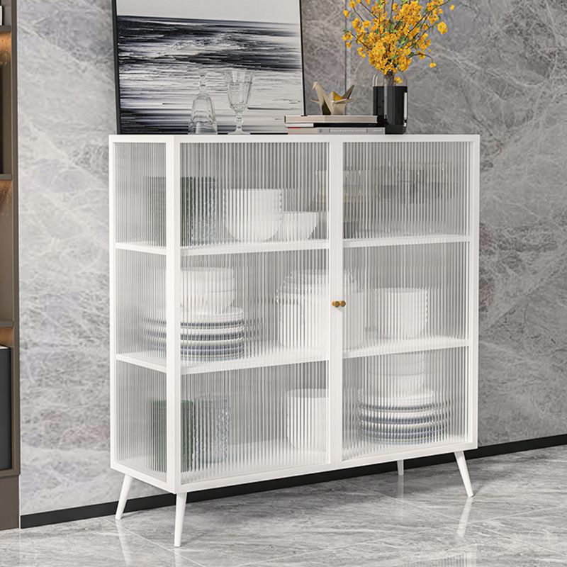 Glam Metal Sideboard a buffet Porte in vetro armadi a buffet