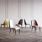 Nordic Glam Style Chair Dining Armless Chairs for Kitchen with Wooden Legs