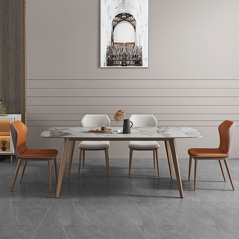 Glam 1/2/5/7 Pieces Dinette Set with Grey Sintered Stone Top Rectangle Dining Table Set Clearhalo 'Dining Room Sets' 'Dining Tables & Seating' 'dining_room_set' 'furn' 'furn_dining_room_set' 'Furniture' 'furniture_dining_room_set' 'Kitchen & Dining Furniture' 1200x1200_219356c0-2372-4843-bb00-029c76e63ad2