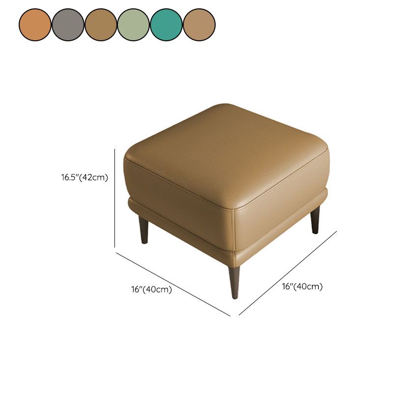 Quadratmeter große Lederfußhocker, 16,38 Zoll Höhe
