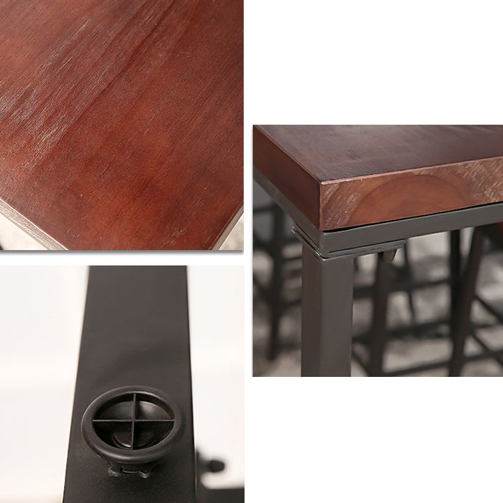 Industrial Rectangle Bar Counter Table Wooden Dining Table for Kitchen Clearhalo 'Bar Furniture' 'Bar Tables' 'bar_tables' 'furn' 'furn_bar_tables' 'Furniture' 'furniture_bar_tables' 'Kitchen & Dining Furniture' 1200x1200_21973ac4-d3ae-4fba-a5f4-bae39abb407d