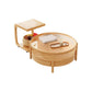 Tropischer Couchtisch, Couchtisch aus massivem Holz mit Stauraum