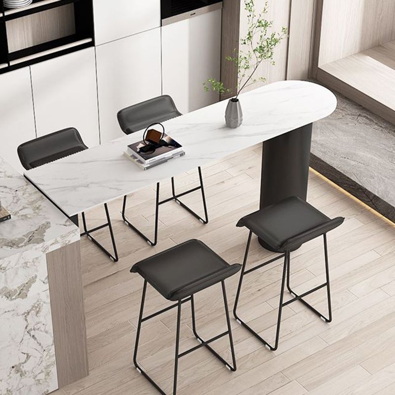 Banda da bar con tavolo da bar contemporaneo con doppio piedistallo per casa