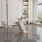 Modern Style Dining Rectangle Table Dining Stone Table for Kitchen Clearhalo 'Dining Tables & Seating' 'Dining Tables' 'dining_table' 'furn' 'furn_dining_table' 'Furniture' 'Kitchen & Dining Furniture' 1200x1200_2199323b-29db-4436-aef6-6acbe48e1de9