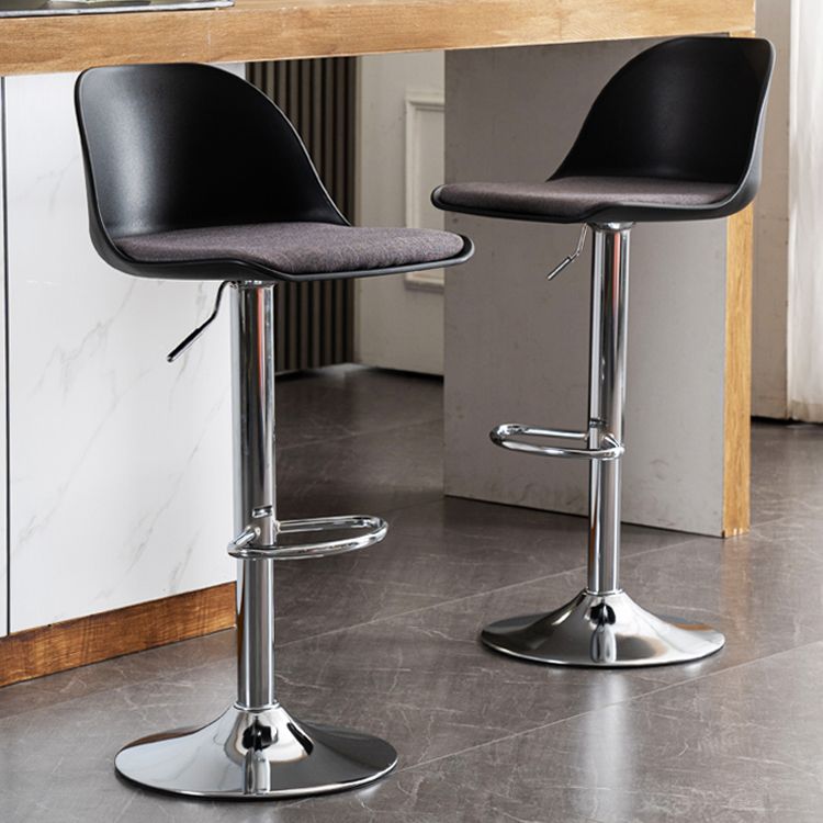 Sgabelli da bar in tessuto industriale sgabello da bar ad altezza regolabile girevole con poggiapiedi