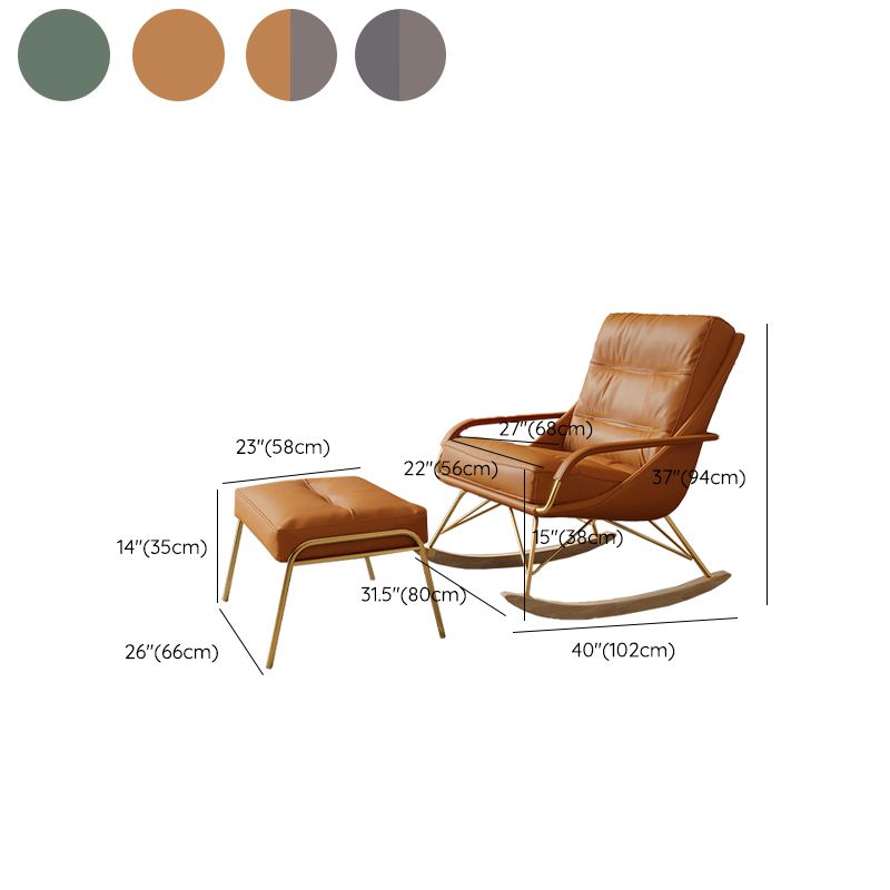 Sedia a dondolo divano asilo nido interno sedia a dondolo in stile glam con pouf