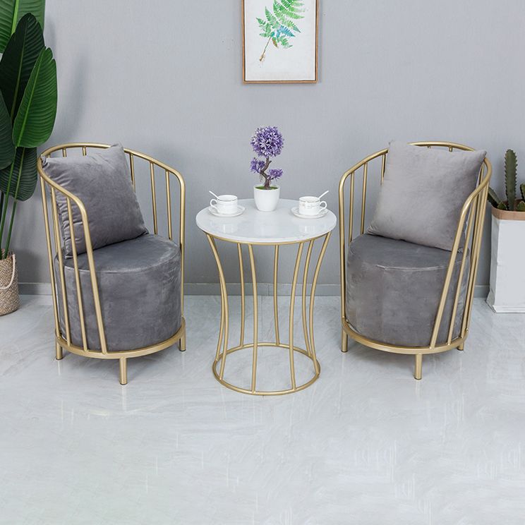 Scandinavian Style Windsor Back Side Chair Upholstered Armless Single Dining Chair Clearhalo ' kitchen&dining_furn' 'Dining Chairs' 'Dining Tables & Seating' 'dining_chair' 'furn' 'furn_dining_chair' 'Furniture' 'furniture_dining_chair' 'Kitchen & Dining Furniture' 'kitchen' 1200x1200_219b15da-e679-4a5c-b4fd-45a92a86abce