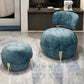 Blue Armless Lounge Chair Armless Fixed Back Bedroom Ottoman Set Clearhalo 'Accent Chairs' 'accent_chairs' 'Chairs & Seating' 'furn' 'furn_accent_chairs' 'Furniture' 'Living Room Furniture' 1200x1200_219ba894-90b6-4863-bd99-16dec8118dbe