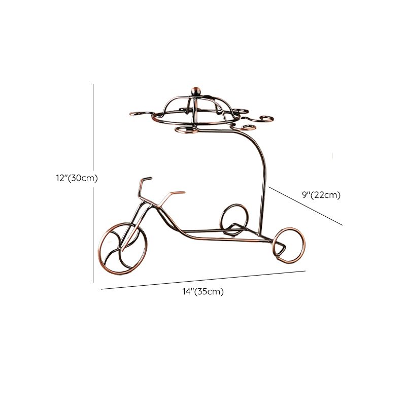 Modern Bike/ Boat/ Tree Metal Wine Racks Tabletop Wine Rack Kit in Brass Clearhalo 'furn' 'furn_wine_racks' 'Furniture' 'Kitchen & Dining Furniture' 'Wine Racks' 'wine_racks' 1200x1200_219d514e-7ab4-45f9-9ed4-4cdd0ccadf35