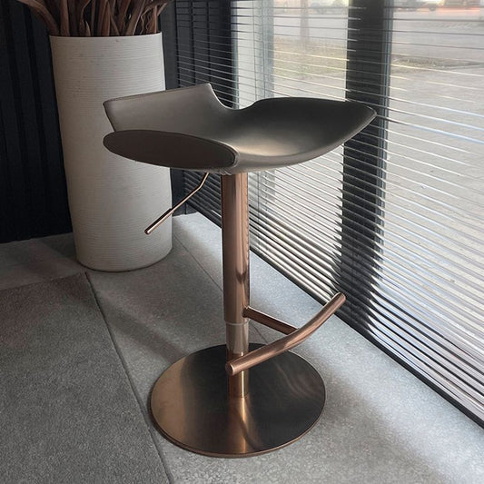 Contemporary Adjustable Backless Counter High Stool with Leather Cushion Clearhalo 'Bar Furniture' 'Bar Stools' 'bar_stools' 'furn' 'furn_bar_stools' 'Furniture' 'Kitchen & Dining Furniture' 1200x1200_219d82cc-8362-446a-90e7-8d3932000f91