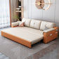 Contemporary Sofa Futon White with Storage Pillow Back Pillow Top Arms Sofa Bed Clearhalo 'furn' 'furn_futons' 'Furniture' 'Futons & Daybeds' 'Futons' 'Living Room Furniture' 1200x1200_219db030-b4b6-4177-82de-d1c332b8cea7