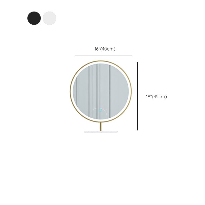 Glam houten framekrandtafel leisteen top ijdelheid met laden