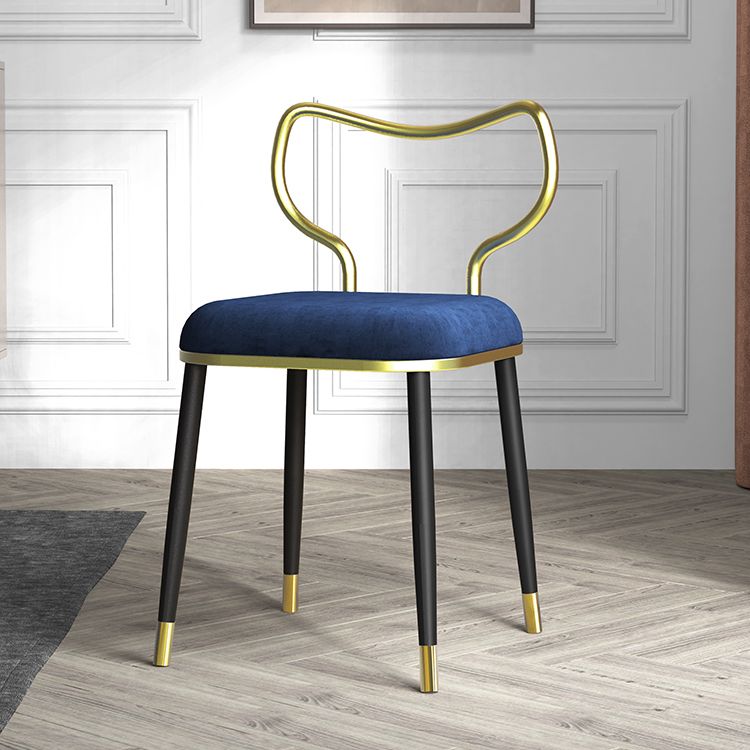 Sedie da pranzo senza braccia glam a bracciale a bracciale sedia da pranzo aperta per uso domestico