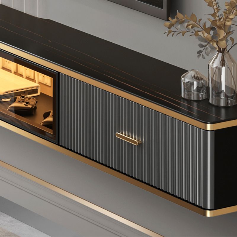 Black Slate TV Cabinet Gorgeous Style Home Wall Mounted TV Cabinet Console