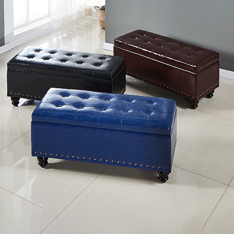 15.7" W Cushioned Seating Bench Mid-Century Modern Upholstered Bench Clearhalo 'Benches' 'Chairs & Seating' 'furn' 'furn_benches' 'Furniture' 'Living Room Furniture' 1200x1200_21a319b8-4af2-4bb8-aa87-9b90f9e5a7d8