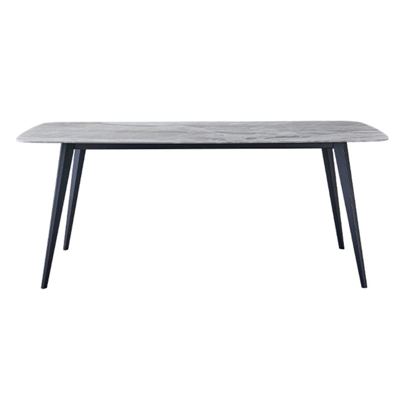 Minimalist Rectangle Sintered Stone Dining Table with Metal Base Dining Table for Restaurant Clearhalo ' dining_table' 'Dining Tables & Seating' 'Dining Tables' 'Furniture' 'furniture_dining_table' 'Kitchen & Dining Furniture' 'kitchen&dining_furn' 'kitchen' 'kitchen_dining_table' 1200x1200_21a32db7-25f7-470b-8fe3-6322f8f2059e