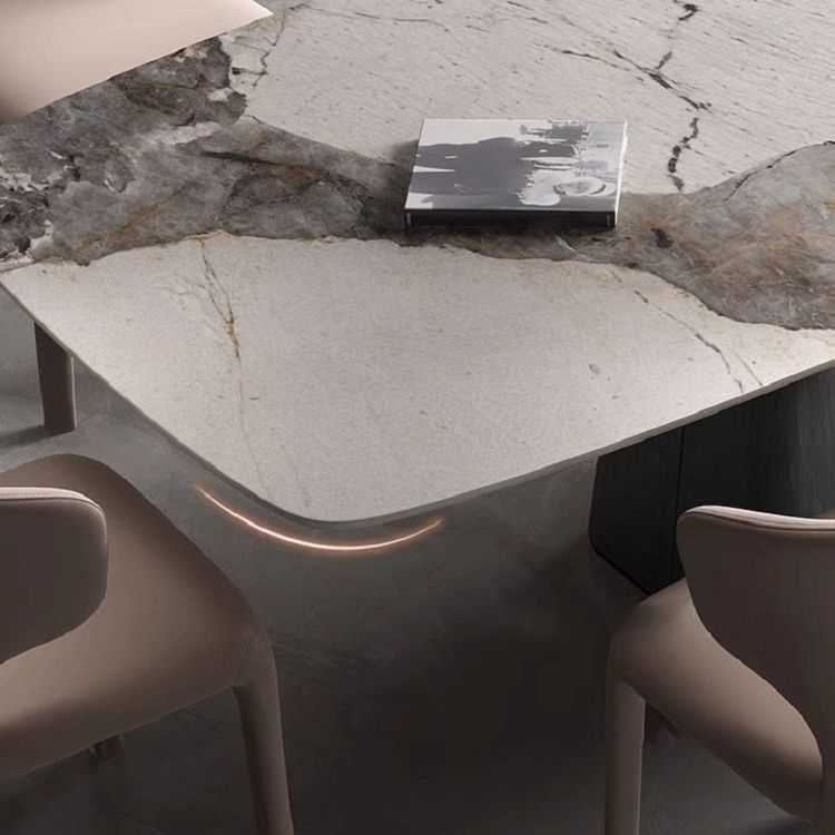 Contemporary Sintered Stone Dining Table Set 1/3/4/5/7 Pieces Dining Set for Home Clearhalo 'Dining Room Sets' 'Dining Tables & Seating' 'dining_room_set' 'furn' 'furn_dining_room_set' 'Furniture' 'furniture_dining_room_set' 'Kitchen & Dining Furniture' 1200x1200_21a49818-8f3f-4650-9a86-e8c45348c364