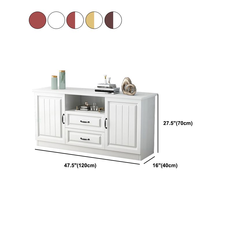 Mueble para TV de 2 puertas de madera estilo escandinavo Consola para TV con estante